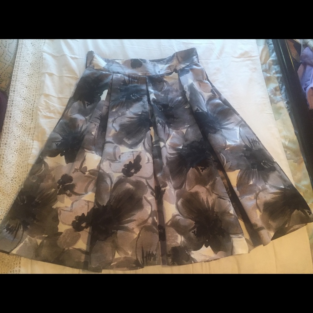 Eliza J A-line Flower Skirt